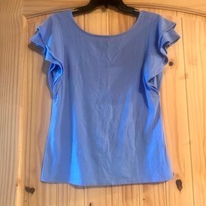 Lilly Pulitzer Elly Blue Flutter Sleeve top
